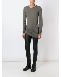 T-shirt à manche longue gris Rick Owens