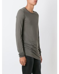 T-shirt à manche longue gris Rick Owens