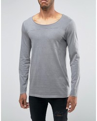 T-shirt à manche longue gris Asos