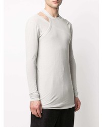 T-shirt à manche longue gris Rick Owens