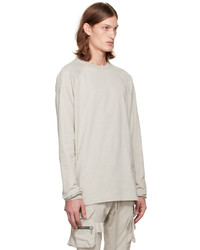 T-shirt à manche longue gris Rick Owens