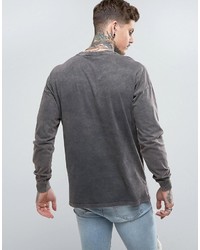 T-shirt à manche longue gris Asos