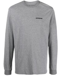 T-shirt à manche longue gris Patagonia