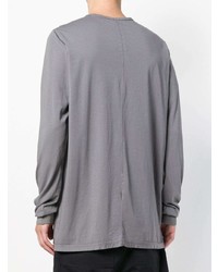 T-shirt à manche longue gris Rick Owens DRKSHDW