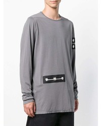 T-shirt à manche longue gris Rick Owens DRKSHDW