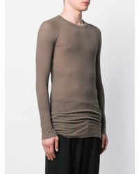 T-shirt à manche longue gris Rick Owens