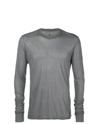T-shirt à manche longue gris Rick Owens DRKSHDW