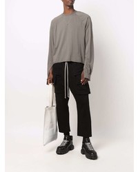 T-shirt à manche longue gris Rick Owens DRKSHDW