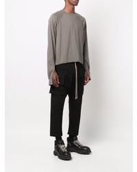 T-shirt à manche longue gris Rick Owens DRKSHDW