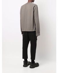 T-shirt à manche longue gris Rick Owens DRKSHDW