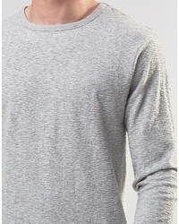 T-shirt à manche longue gris Bellfield