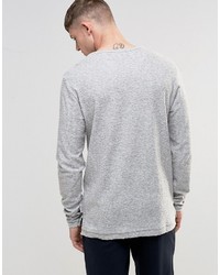 T-shirt à manche longue gris Bellfield