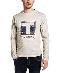T-shirt à manche longue gris Timezone