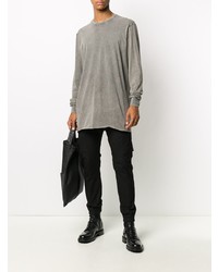 T-shirt à manche longue gris 11 By Boris Bidjan Saberi