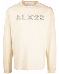 T-shirt à manche longue imprimé beige 1017 Alyx 9Sm
