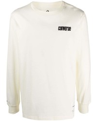 T-shirt à manche longue imprimé beige Converse