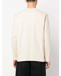 T-shirt à manche longue imprimé beige Jacquemus