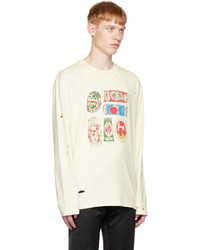 T-shirt à manche longue imprimé beige Charles Jeffrey Loverboy