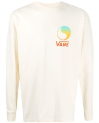 T-shirt à manche longue imprimé beige Vans