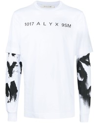 T-shirt à manche longue imprimé blanc et noir 1017 Alyx 9Sm