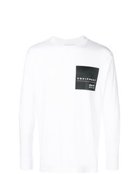 T-shirt à manche longue imprimé blanc et noir adidas