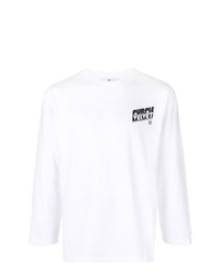 T-shirt à manche longue imprimé blanc et noir Eytys