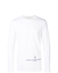 T-shirt à manche longue imprimé blanc et noir Golden Goose Deluxe Brand