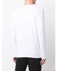T-shirt à manche longue imprimé blanc et noir Moncler