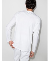 T-shirt à manche longue imprimé blanc et noir Martine Rose