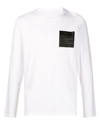 T-shirt à manche longue imprimé blanc et noir Maison Margiela