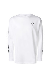 T-shirt à manche longue imprimé blanc et noir Marcelo Burlon County of Milan