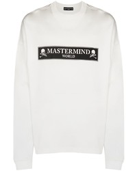 T-shirt à manche longue imprimé blanc et noir Mastermind Japan