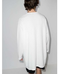 T-shirt à manche longue imprimé blanc et noir Yohji Yamamoto