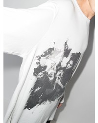 T-shirt à manche longue imprimé blanc et noir Yohji Yamamoto