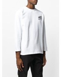 T-shirt à manche longue imprimé blanc et noir Eytys