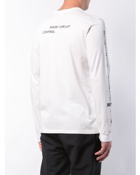 T-shirt à manche longue imprimé blanc et noir Yang Li