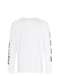 T-shirt à manche longue imprimé blanc et noir Sophnet.