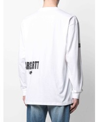 T-shirt à manche longue imprimé blanc et noir Carhartt WIP