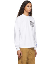 T-shirt à manche longue imprimé blanc et noir Jam