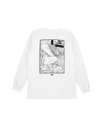 T-shirt à manche longue imprimé blanc et noir Supreme