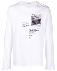 T-shirt à manche longue imprimé blanc et noir Zadig & Voltaire