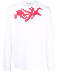 T-shirt à manche longue imprimé blanc et rouge 1017 Alyx 9Sm
