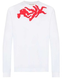 T-shirt à manche longue imprimé blanc et rouge 1017 Alyx 9Sm