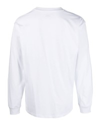 T-shirt à manche longue imprimé blanc et rouge PACCBET