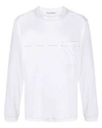 T-shirt à manche longue imprimé blanc Acne Studios