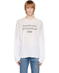 T-shirt à manche longue imprimé blanc Acne Studios