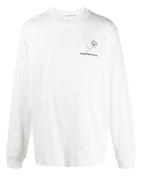 T-shirt à manche longue imprimé blanc Alexander Wang