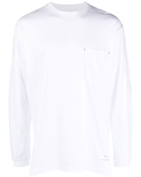 T-shirt à manche longue imprimé blanc Barbour