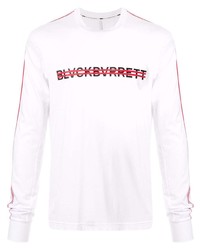 T-shirt à manche longue imprimé blanc Blackbarrett