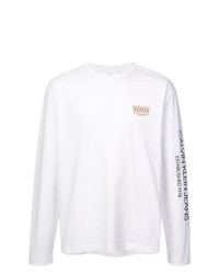 T-shirt à manche longue imprimé blanc Calvin Klein Jeans Est. 1978